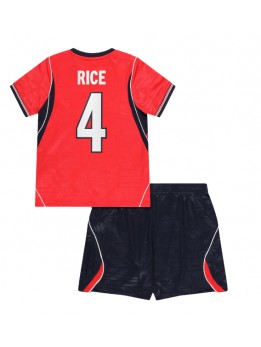 Billige England Declan Rice #4 Bortedraktsett Barn VM 2026 Kortermet (+ Korte bukser)